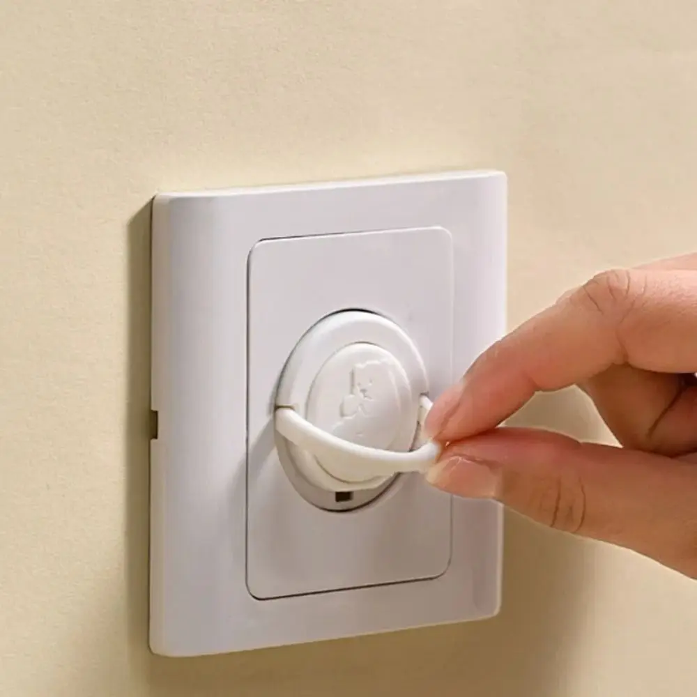 10 قطعة مقبس سلامة الطفل المضاد للكهرباء يغطي الاتحاد الأوروبي الكرتون المقبس الغطاء الواقي الغبار واقية لطيف الدب