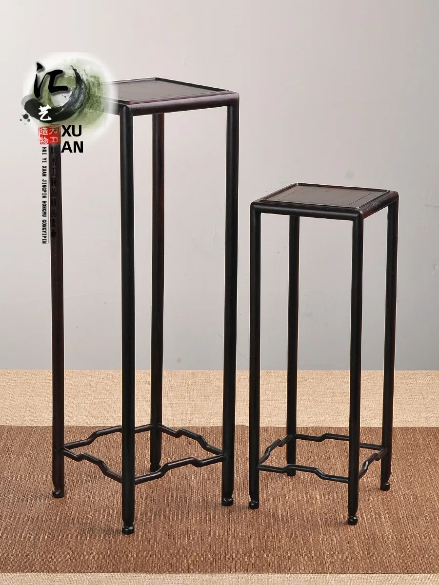 

Большая подставка из фиолетового сандалового дерева в стиле Мин для бонсай, чайников, курильниц, фарфоровая подставка для декора.