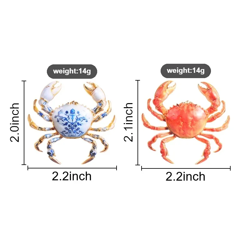 Ocean Animal Badge Blue White Porcelain Style Enamel Pins Fashion Lapel Metal Brooch Backpack Clothes Jewelry Gift for Friends