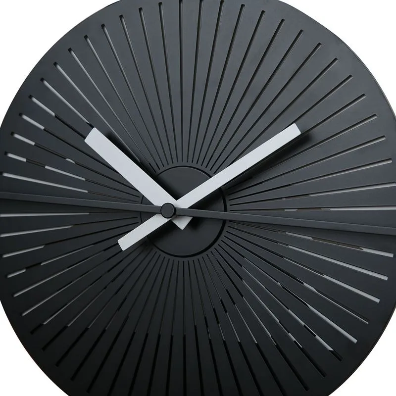 12-inch Living Room Wall Clocks Simple Black Metal Dial Silent Wall Clock Creative Modern Nordic Aesthetic Home Decorations