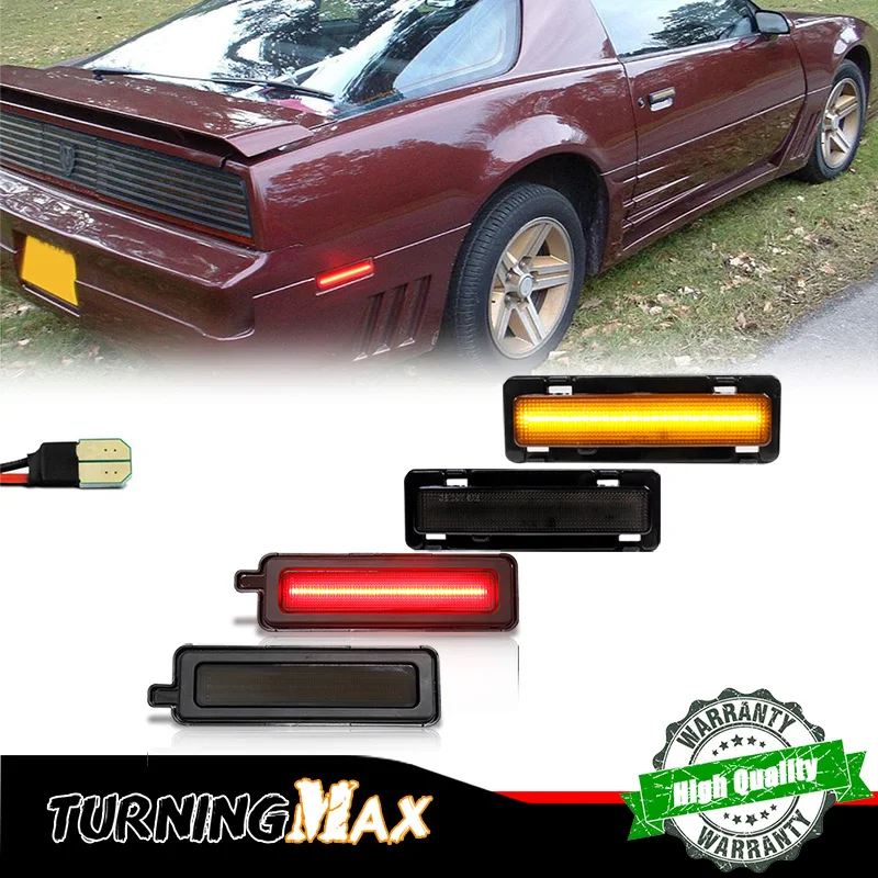 

Front/Rear LED Bumper Side Marker Indicator Lights For 1982-1992 Pontiac Firebird Turn Signal Light Fender Flare Lamp