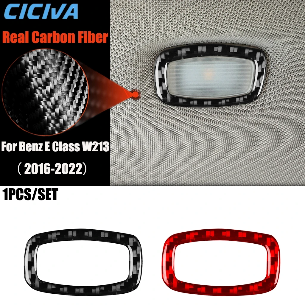 

Carbon Fiber Car Accessories Vanity Mirror Light Modified Interior Trim Cover Sticker For Mercedes Benz E Class W213 2016-22