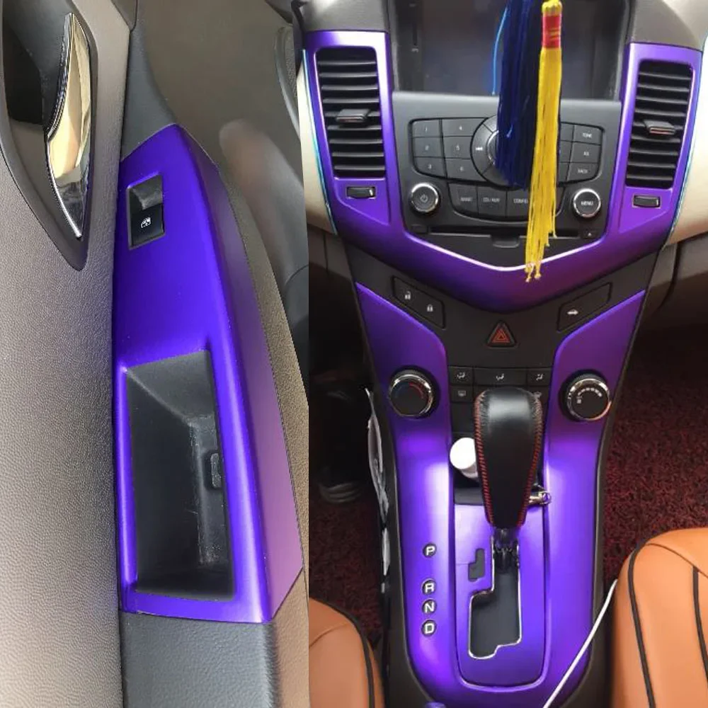 For Chevrolet Cruze 2009-2015 Interior Central Control Panel Door Handle Carbon Fiber Stickers Decals Car styling Accessorie