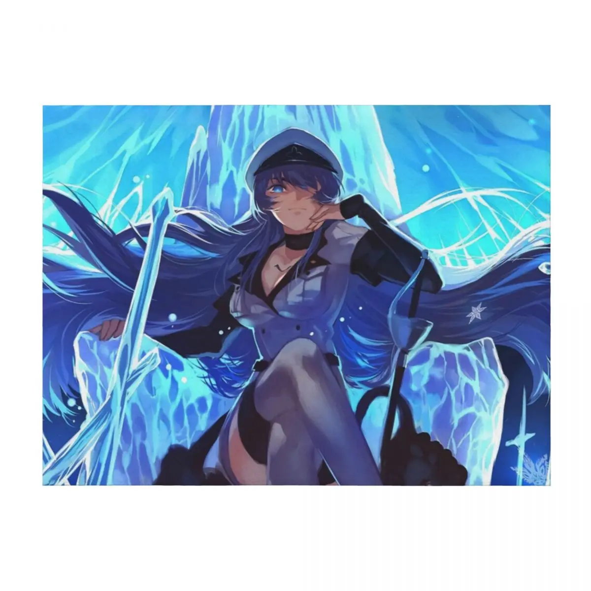 

Esdeath Akame Ga Kill Painting Anime Throw Blanket sofa bed Luxury Weighted Retros Blankets