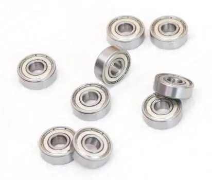 10 Pcs Skateboard Deep Groove Radial Ball Bearings 606ZZ 17 x 6 x 6mm