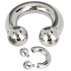 G23 Titanium PIERC Horseshoe Circular Barbell large size Earrings 0G-12G Nose Nipple Tragus Lip Ear punk Body Piercing Jewelry