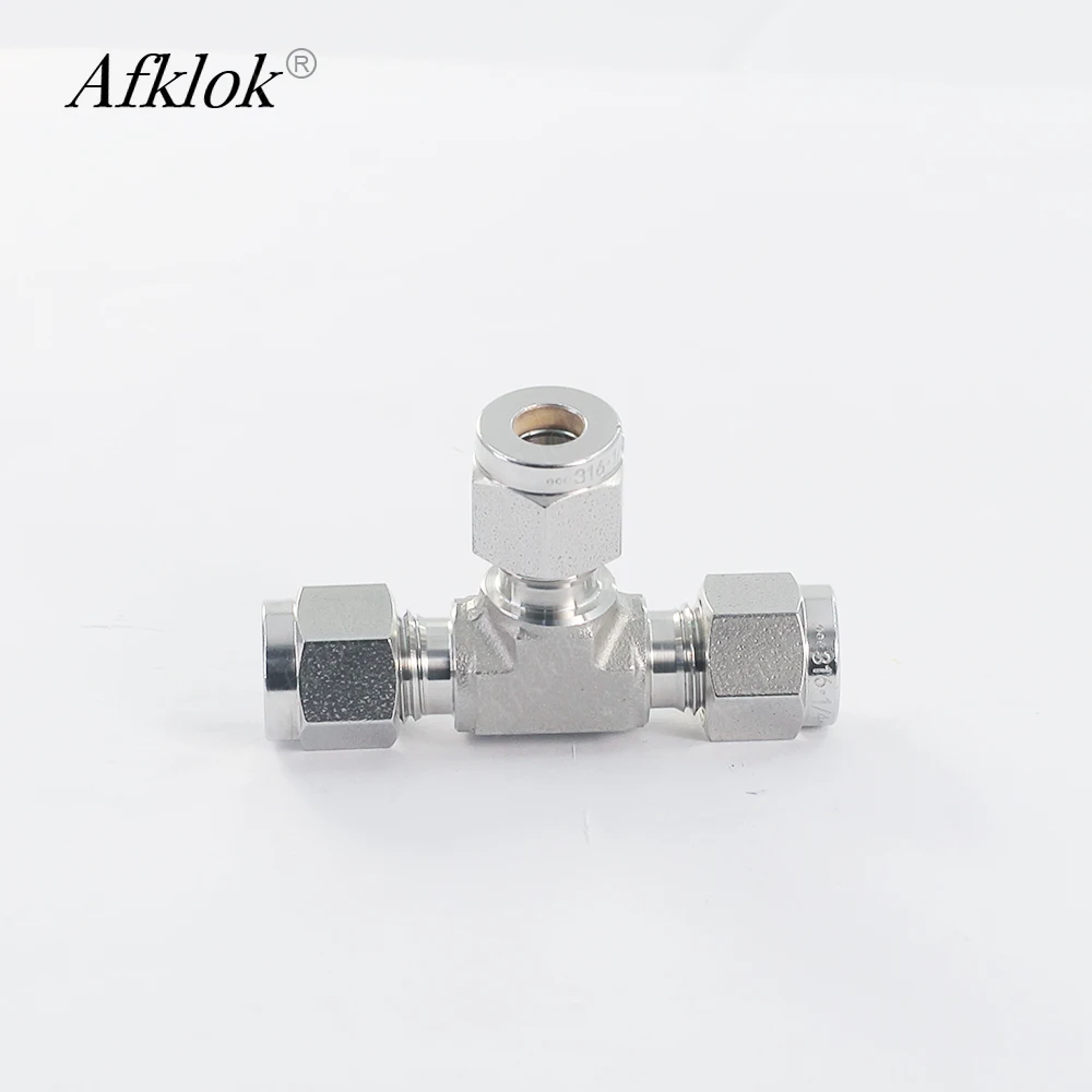High Quality Polished Stainless Steel 316 Union Tee Compression Fitting for High Gas/Water Systems NPT Thread Corrosion