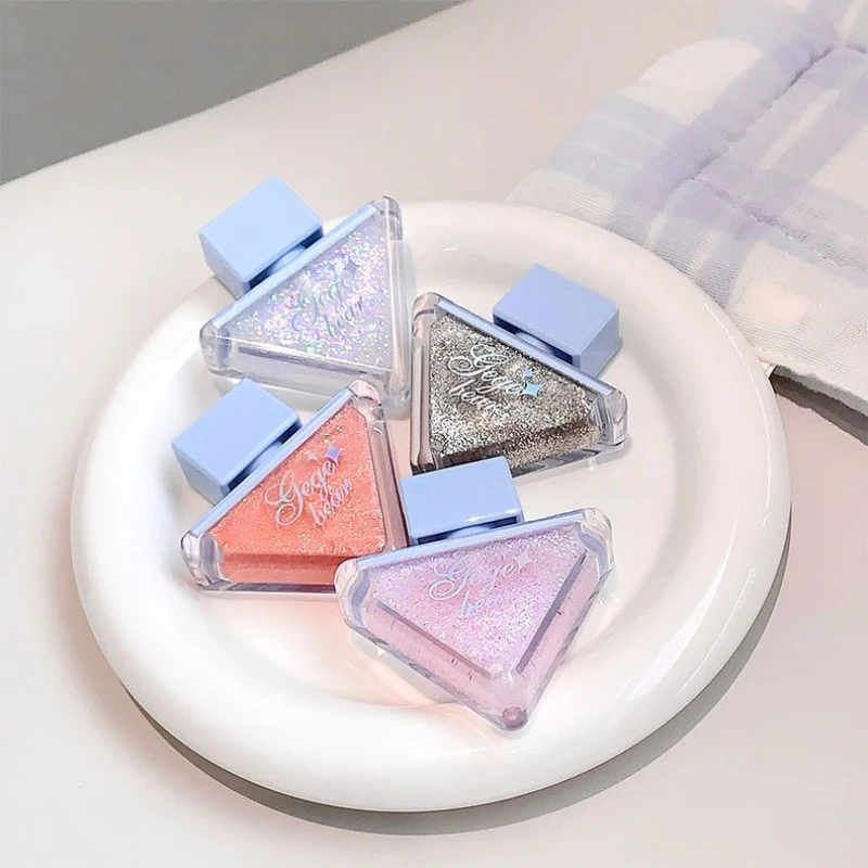 Luminous and Colorful Liquid Eyeshadow Liquid Fine Shimmer High Light Eyeshadow Ultra-fine Brush Head Easy To Use For Beginners