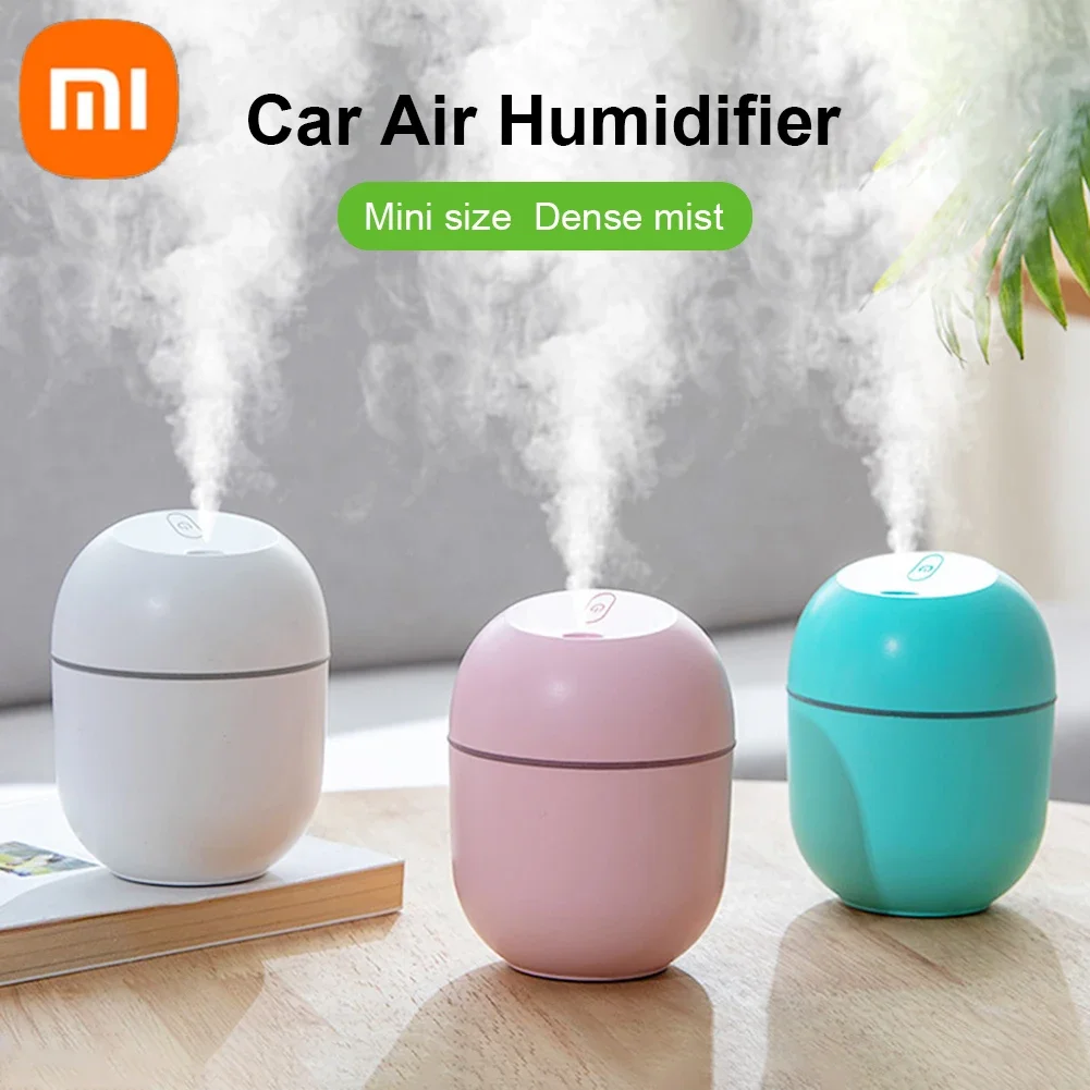 2024 Xiaomi Ultrasonic Air Humidifier Essential Oil Diffuser Car Purifier Aroma Anion Mist Maker With Portable USB LED Light New