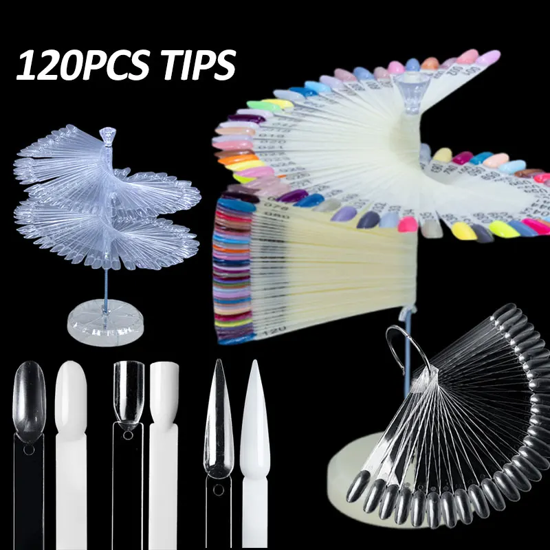 حوامل الأظافر لون بطاقة عرض موقف هلام البولندية قالب مسمار الفن نصائح عينة حامل طلاء الأظافر ممارسة العرض الملون #1