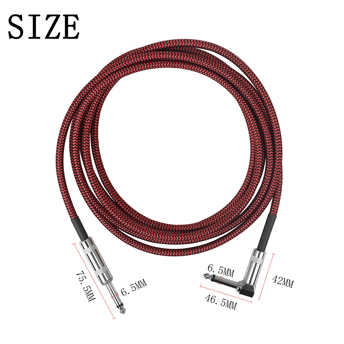 

Guitar Audio Cable 6.35mm 3M Long Connection Cable For Electric Guitar Performance Noise Reduction Braid Guitar Accessories