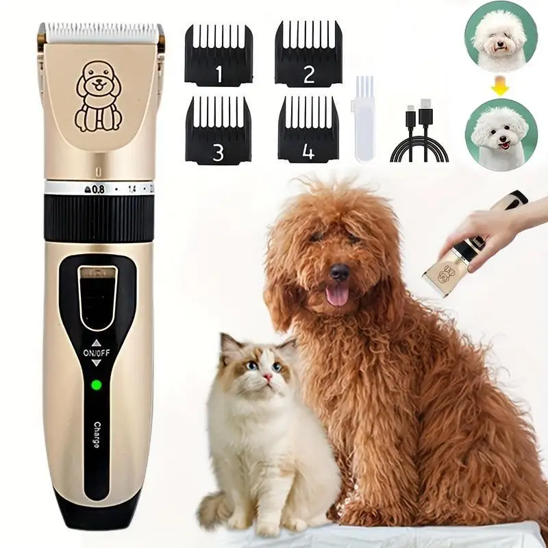 Pet Electric Hair Clipper for Cats and Dogs, Professional Grooming Tool with Precision Blades for Easy Pet Hair Trimming