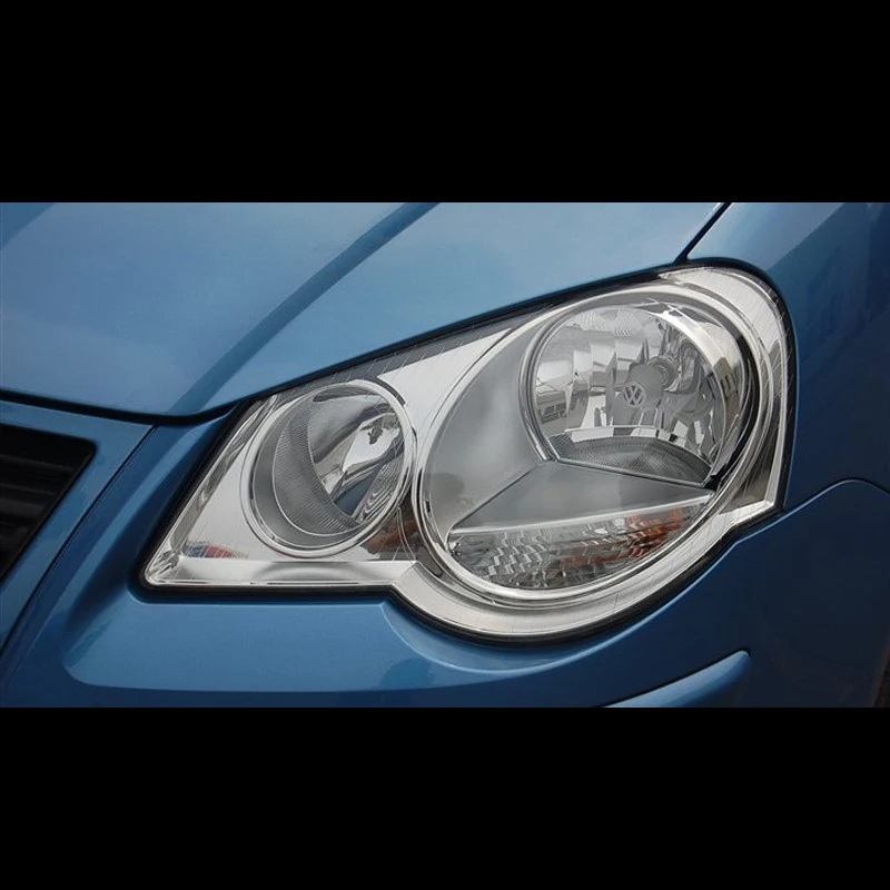 

Крышка передней фары автомобиля для VW Polo 2006-2011, левая/правая линза для фар из плексигласа, прозрачный абажур, автомобильные аксессуары