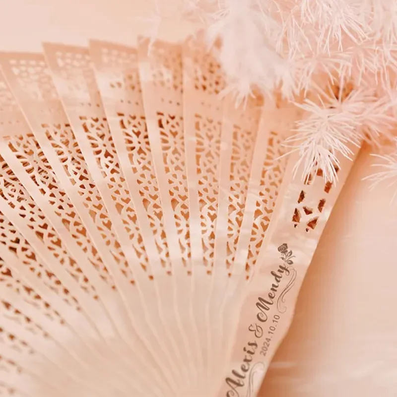 Free Personalized Wooden Hand Fans With Organza Bag For For Wedding Party Favors Gift Folding Hand Held Sandalwood Vintage Fans