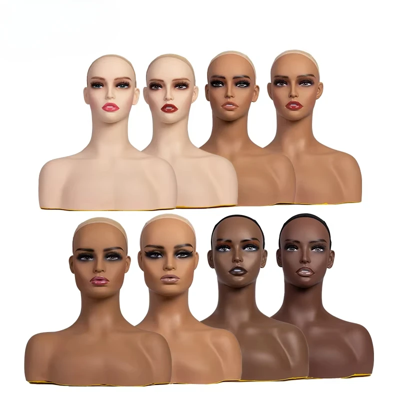 

Высококачественный африканский женский реалистичный макияж, пирсинг головы, плечо и макияж