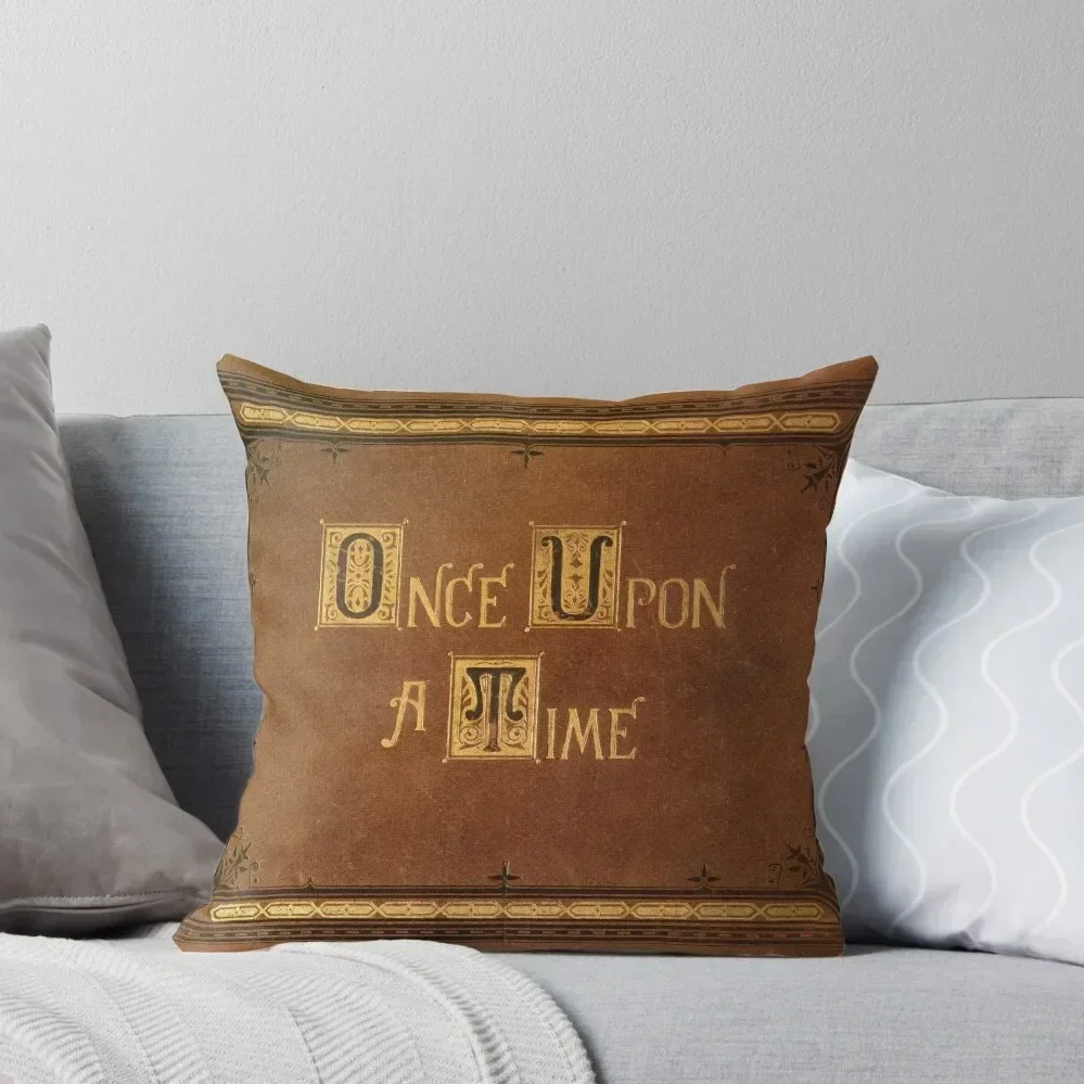 Once Upon A Time - Fitted Book Cover Throw Pillow Luxury Pillow Cover Sofa Cover Pillow Case