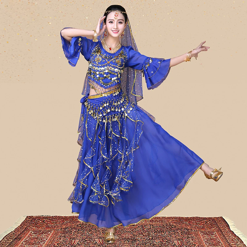

New Halloween performance Costume Jasmine Princess Aance Costume Female Adult Indian Dance Performance Costume Exotic Style Set