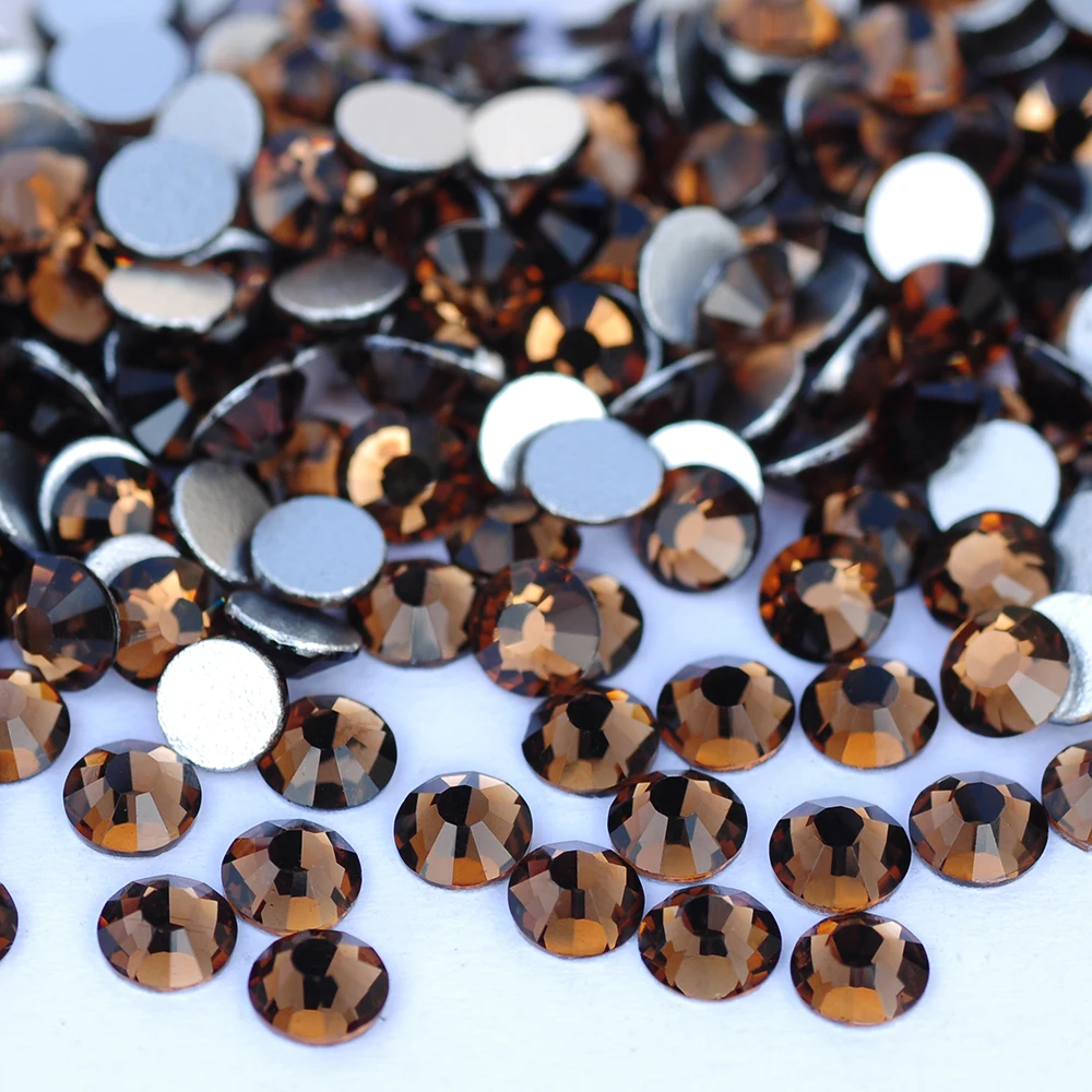 PUBRILEX Kristall-Strasssteine mit flacher Rückseite, Rauchtopas, ohne Hotfix, Strass für DIY-Nagelkunst, Handwerk, Kleidungsstücke und Kleiderdekoration – Detail 2