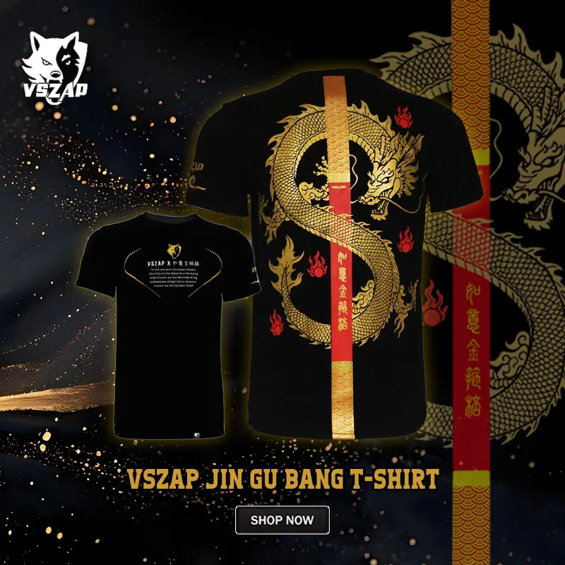 VSZAP MMA Short sleeved T-shirt Muay Thai Fitness Fighting Sports Training Running Taekwondo Training