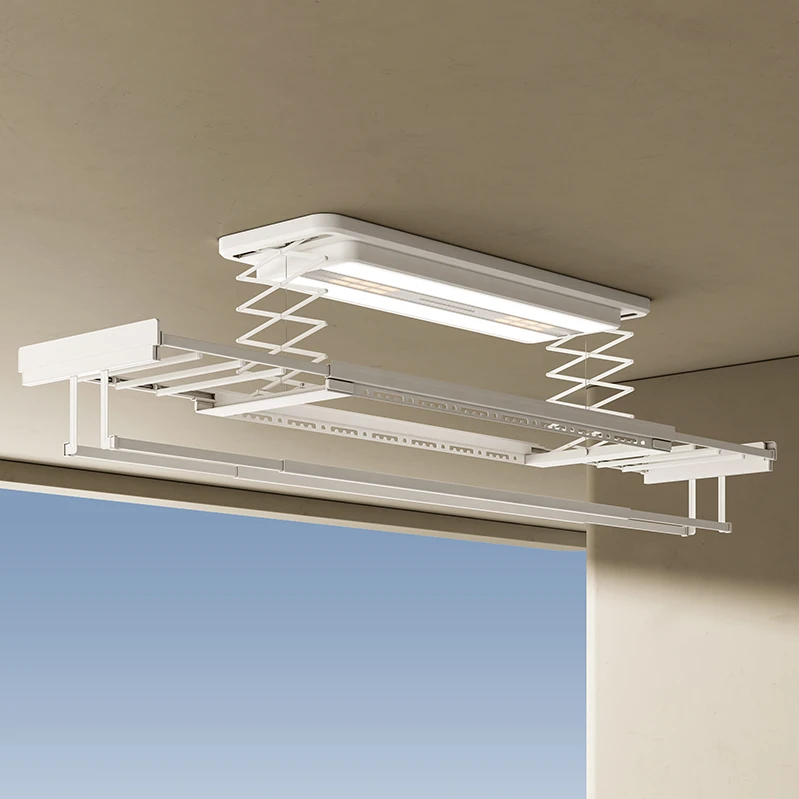 Preço de fábrica OEM Controle de voz que levanta o secador de cabide de roupas inteligente com lâmpada UV