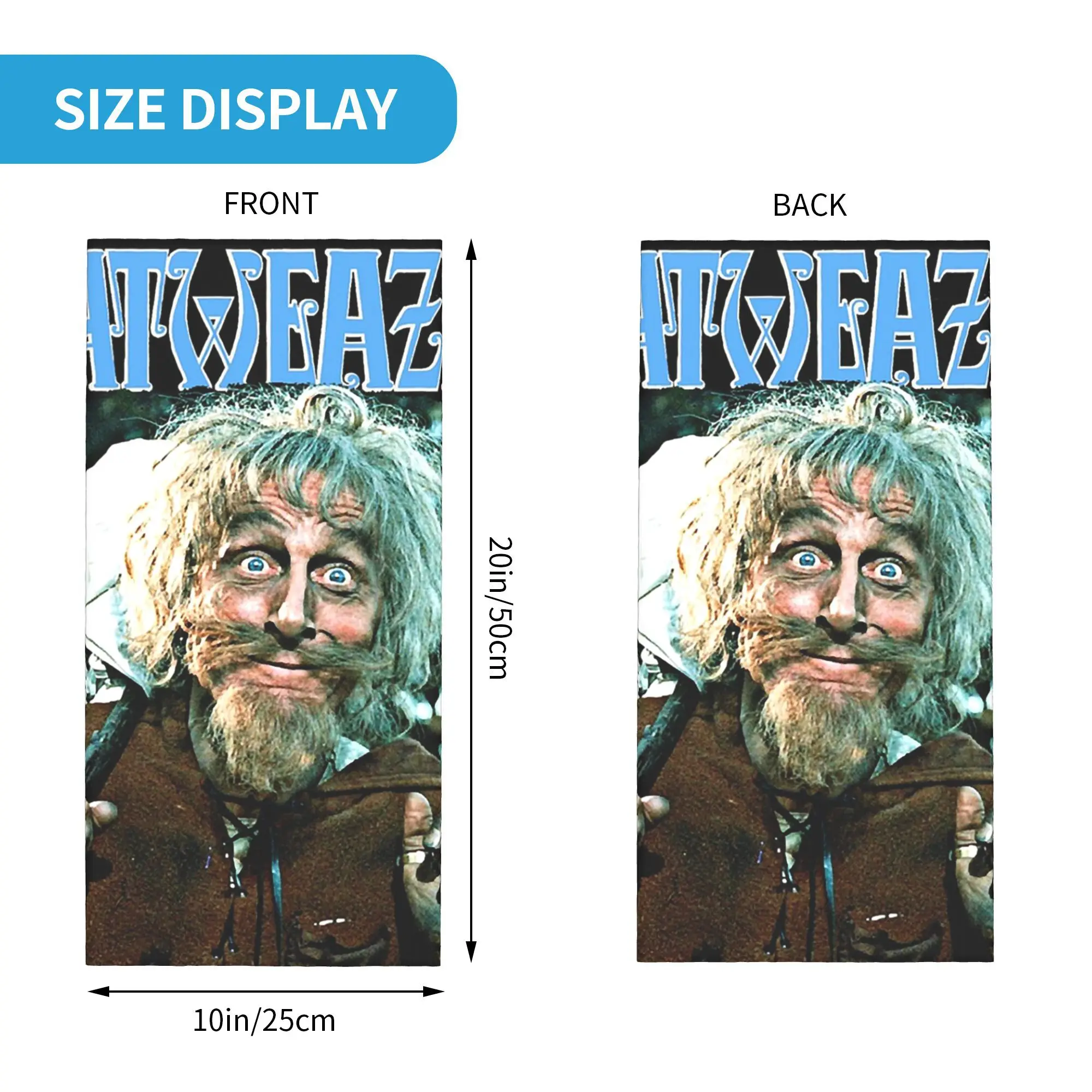 Catweazle Transparent  Bandana Neck Cover Printed Wrap Mask Scarf Warm Face Mask Hiking Fishing For Men Women Adult Breathable