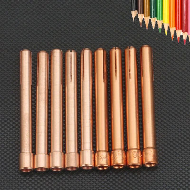 5pcs/ Lot Argon Welding TIG Torch Consumable 1.0mm- 3.2mm Tig Collet for WP17 WP18 WP26 TIG Tungstens Electrodes Collet