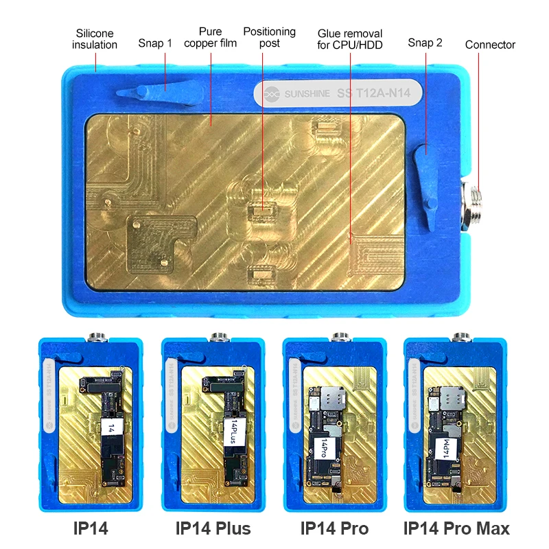 SUNSHINE SS-T12A Motherboard Layered Heating Table for IP X 11 12 13 14 Android Phone Main Board CPU Repair Disassembly Platform