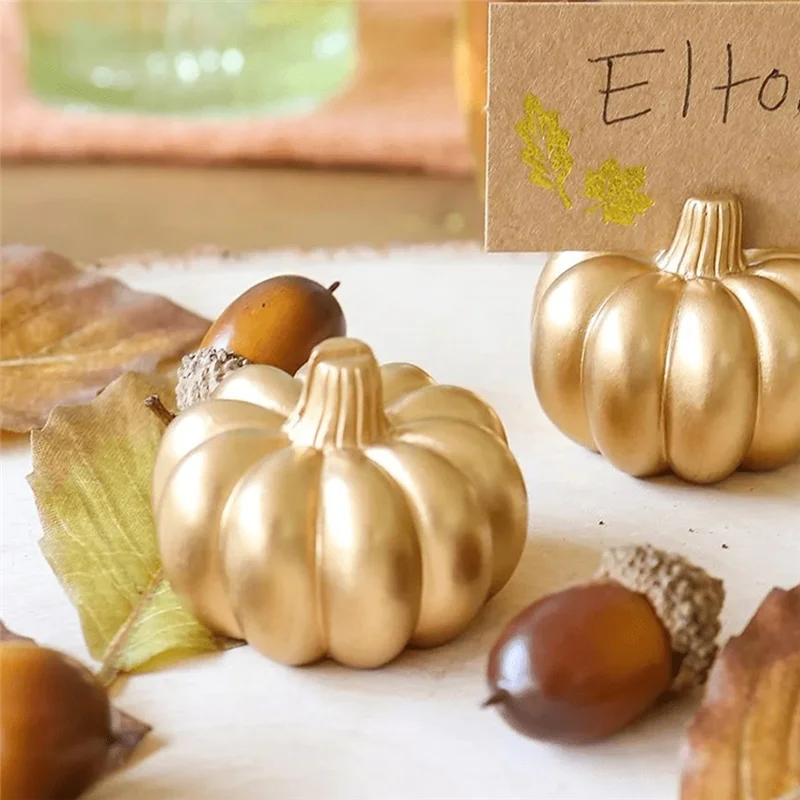 AA84 ハロウィン テーブルデコレーション 秋 パンプキン プレースカードホルダー 可愛いテーブルネームホルダー 収穫シーズンデコレーション
