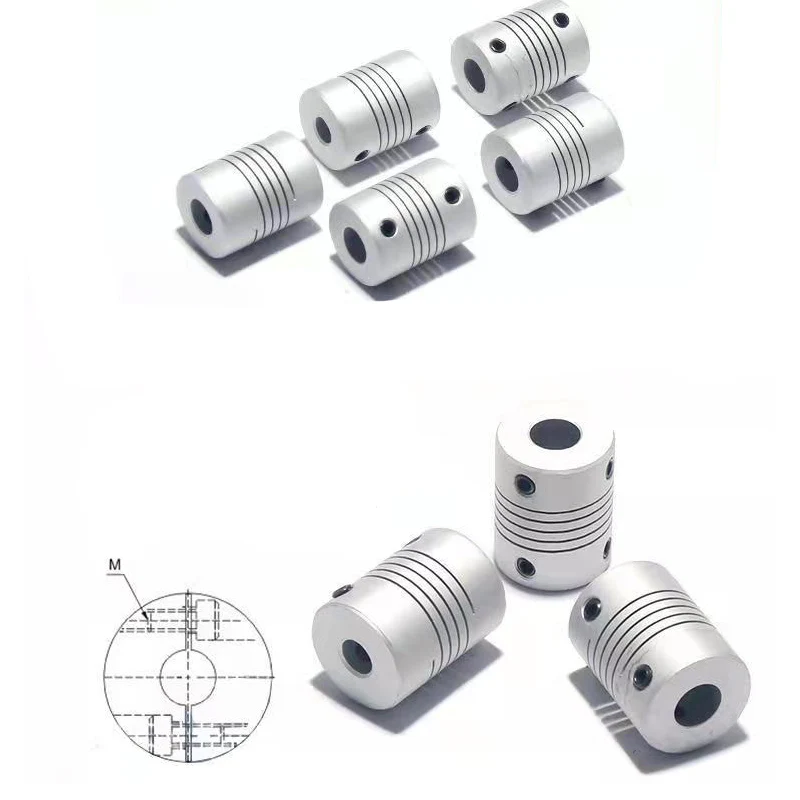 Flexible Coupling D19L25 5x8mm Aluminium Z Axis CNC Motor Jaw Shaft Coupler For Stepper Motor Coupler Shaft Couplings 3D Printer