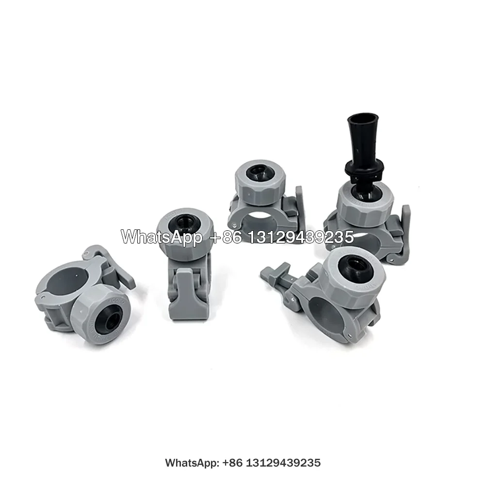 Clip Eyelet Nozzle,Plastic Adjustable Ball Clip‑on Pipe Clamp Spray Nozzle Pretreatment Surface Cleaning Quick Release