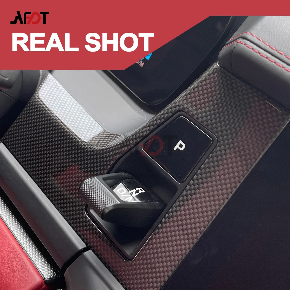 Lhd para 2024-2026 porsche panamera 972 gts 4S turbo s e-híbrido real fibra de carbono simples tecer alavanca de mudança painel de engrenagem de estacionamento