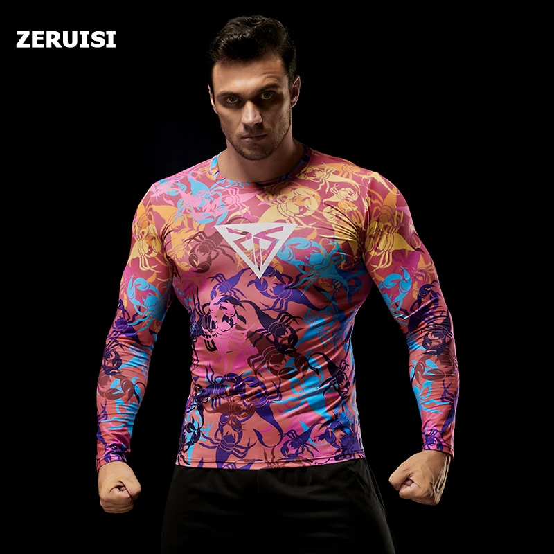 

Men's Compression Polyester Long Sleeve T Shirt Premium Fitness Wear Sports Training MoistureWicking Design