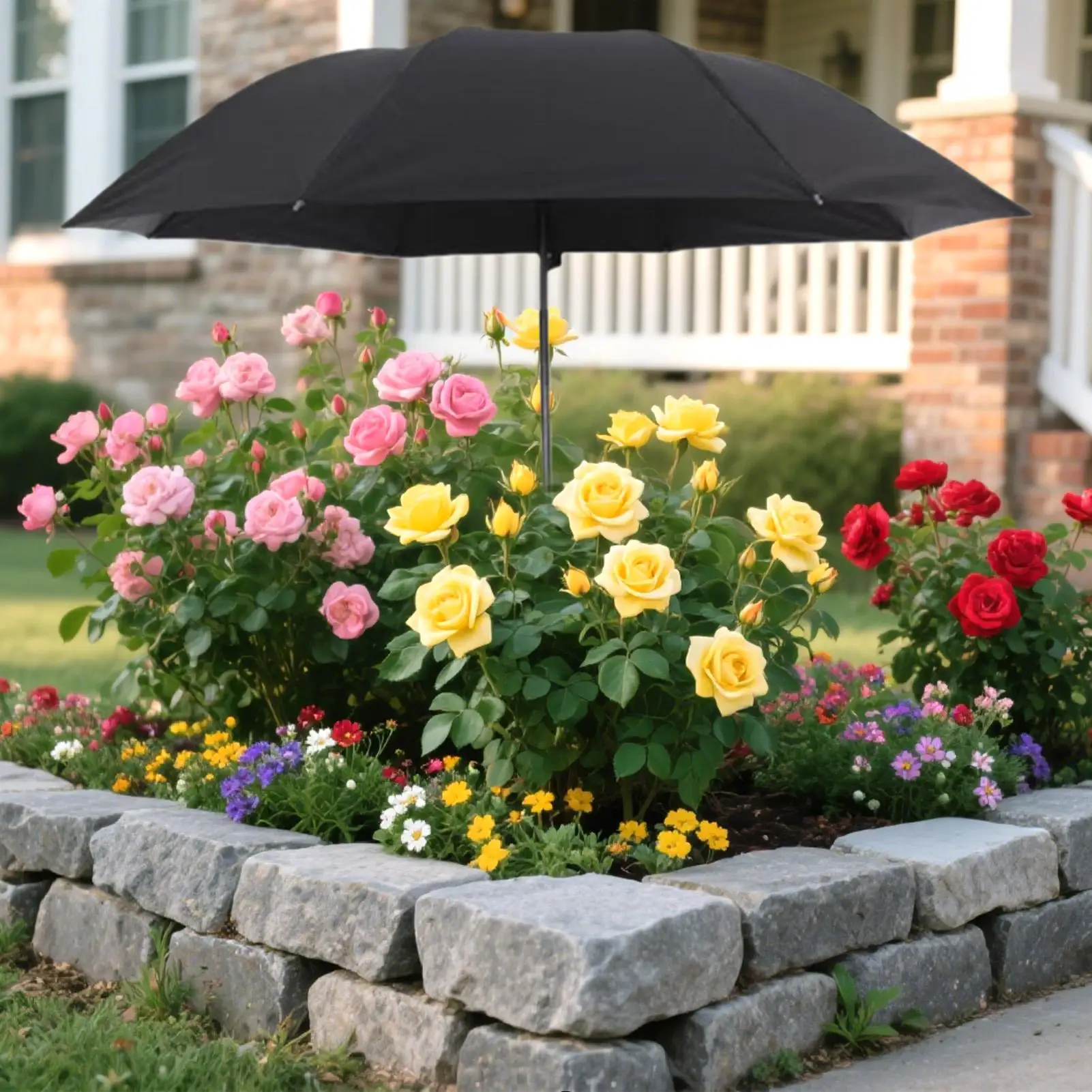 Pflanzenschattenschirm mit Metallstange, wetterfestes Sonnenschutztuch, Sonnenschutz für Pflanzen, Blumen, Topfpflanzen, Gartenzubehör
