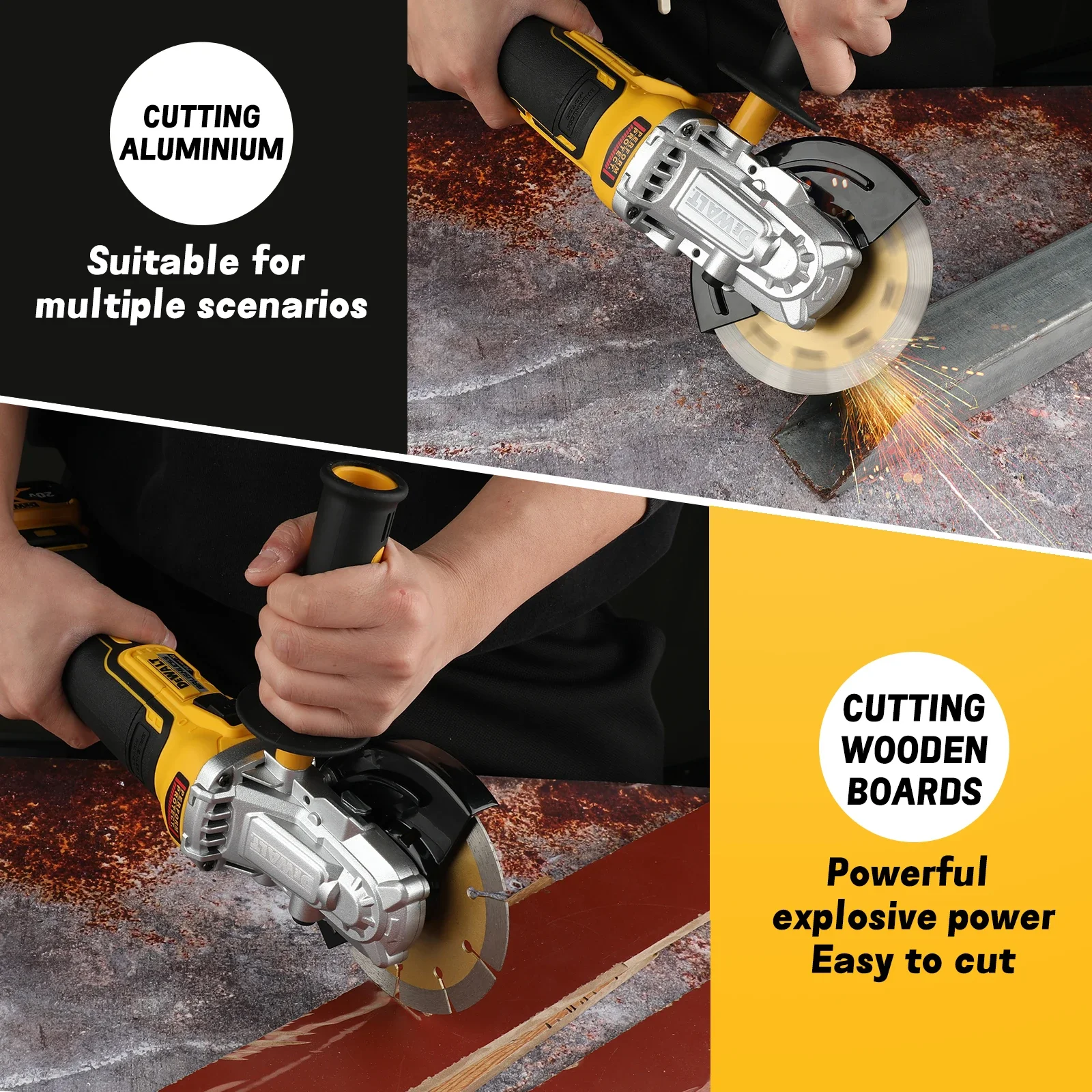 

DEWALT 20V Brushless Electric Angle Grinder DCG405FN 125mm M14 Polisher Cutting Machine Cordless Impact Rechargeable Power Tool