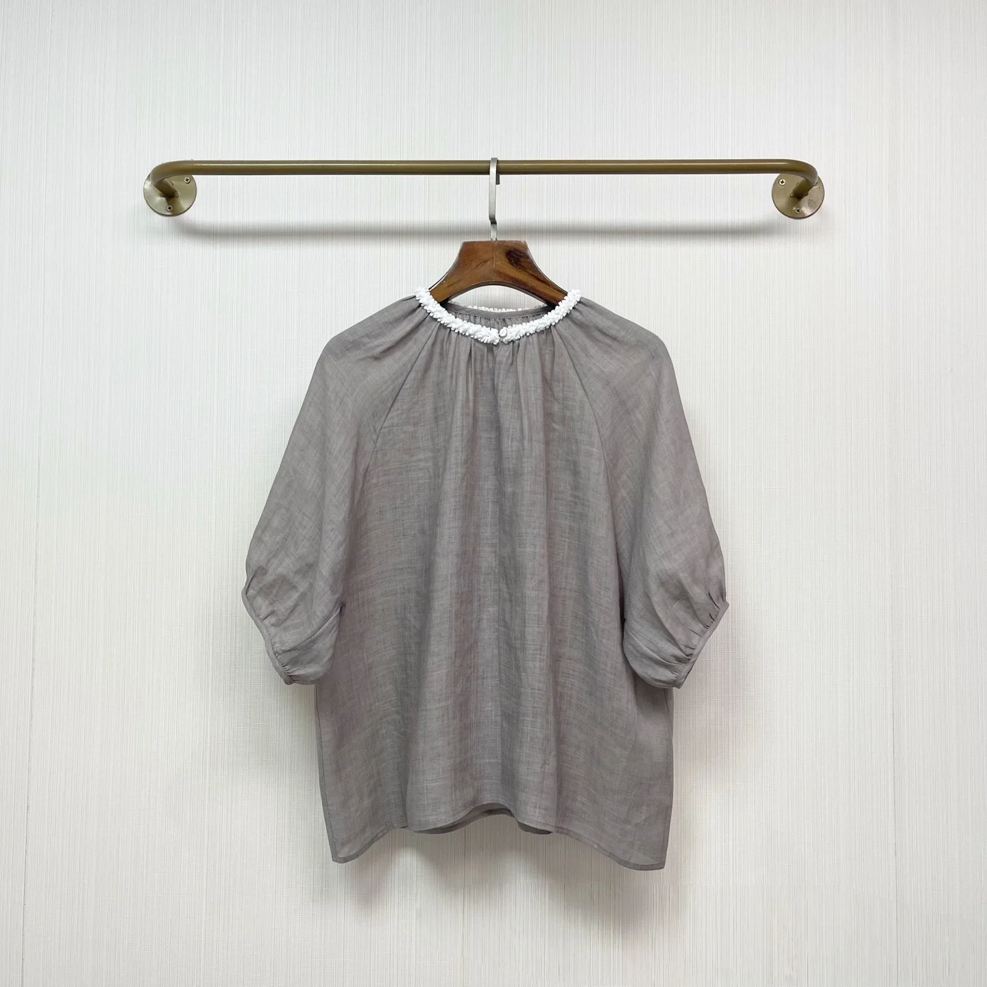 Women Summer Gentle Ruffle Collar Blouse
