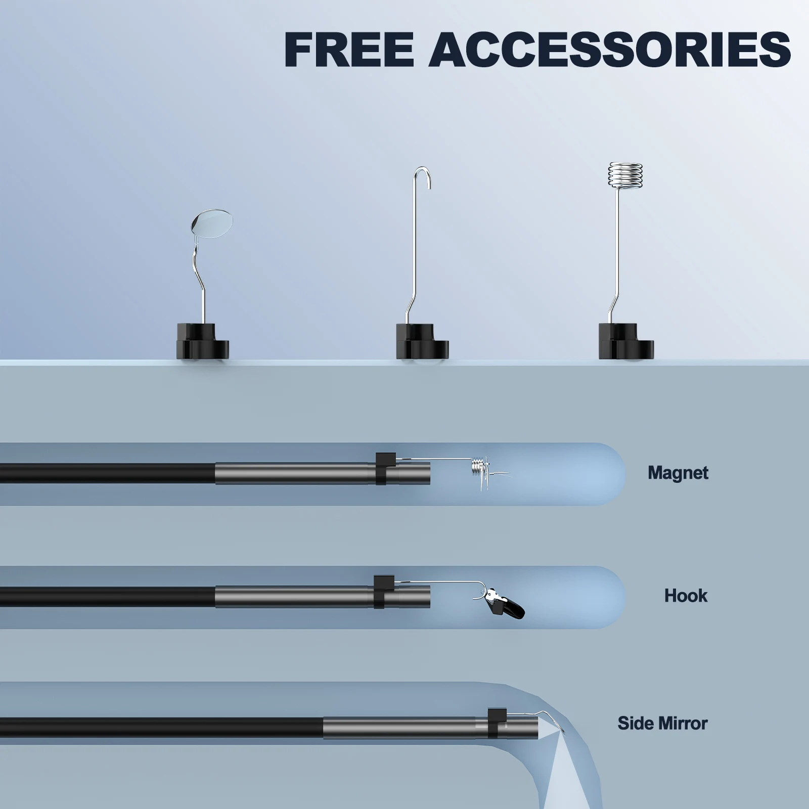 ENWOR Ultra Thin Android Endoscope Camera IP67 Waterproof 720P HD Micro USB Type-c 3in1 Rigid Cable Industrial Endoscope 3.9mm