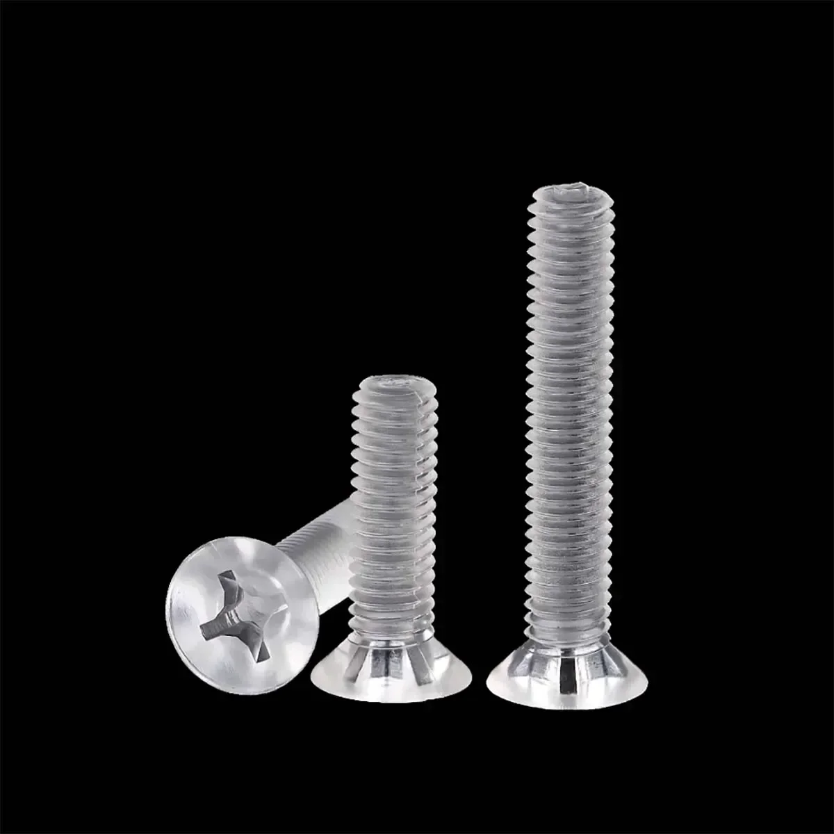 PC Transparent Cross Groove Countersunk Head Screw Acrylic Insulated Plastic Flat Head Bolt M2M2.5M3M4M5M6M8