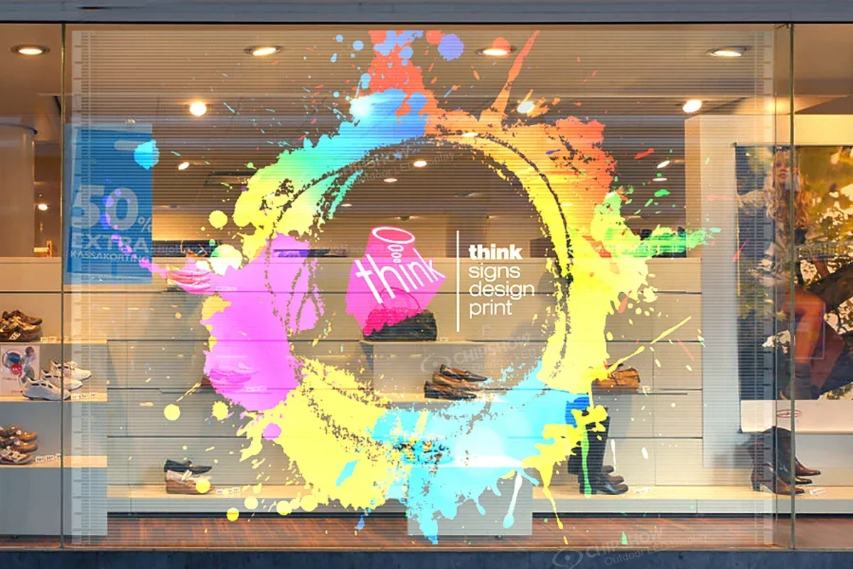 

High Brightness Full Color Glass Window led video wall moving advertising led screen indoor display LED Transparent Video Wall