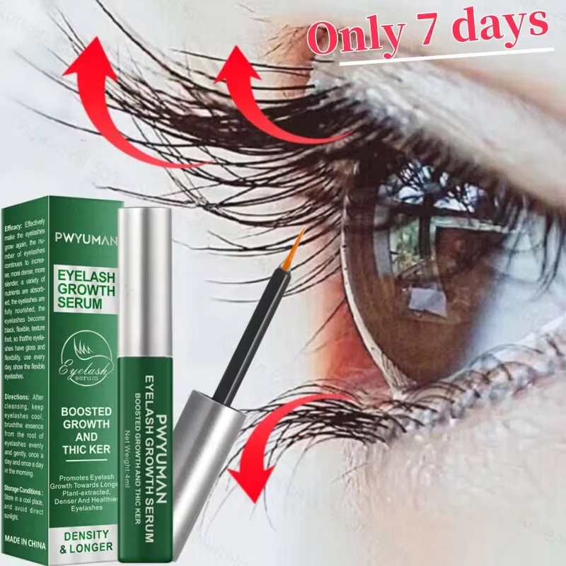 Fast Eyelash Growth Serum 7 Days Natural Eyelash Enhancer Longer Fuller Thicker Curling Lash Treatment Makeup Eye Care Products