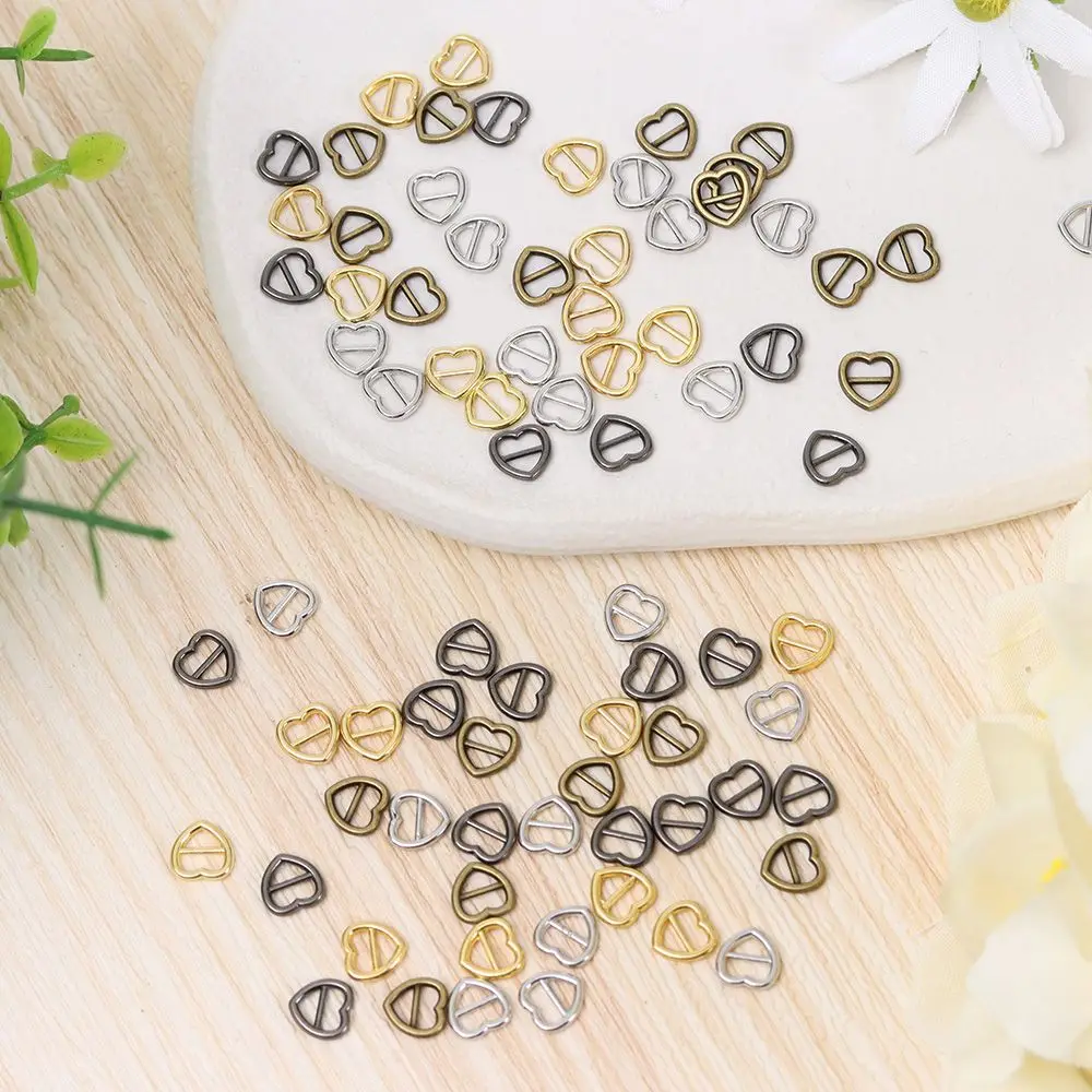 4mm Heart Shaped Girls Toys Mini Ultra-small Belt Buttons Diy Dolls Buckles Doll Bags Accessories Tri-glide Buckle