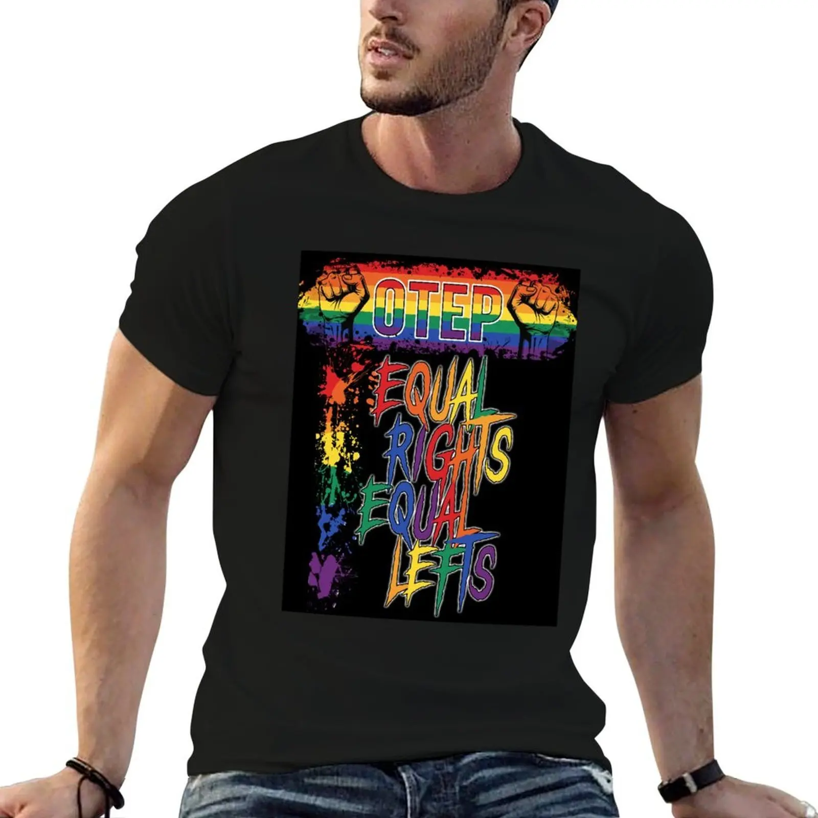 

EQUAL RIGHTS EQUAL LEFTS T-Shirt t shirts for man graphic funny printed t shirts for man T-Shirt