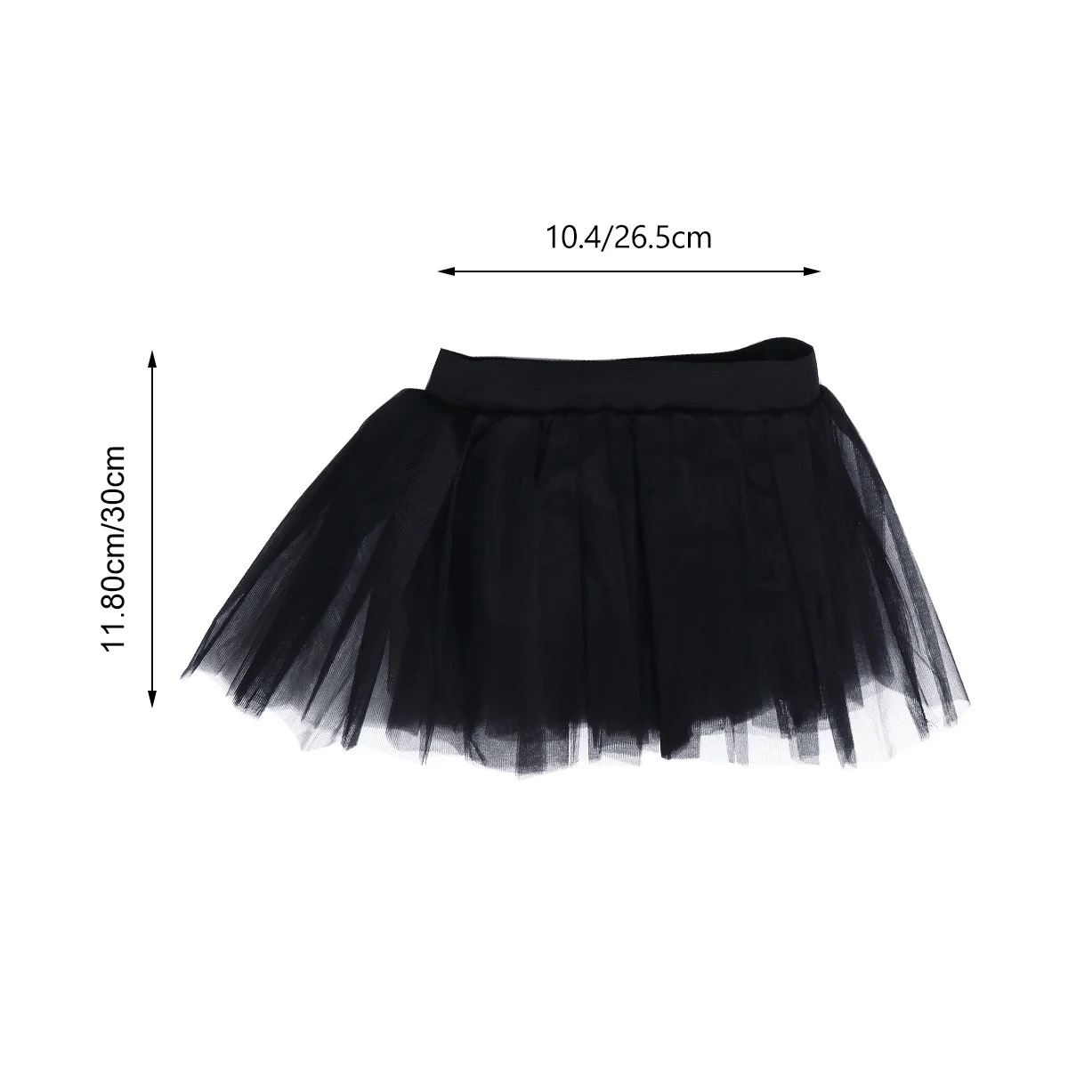 

3 Layers Women Tutu Skirt Short Tulle Gauze Lightweight Breathable Elastic Waist Party Dress Up Accessory For Halloween