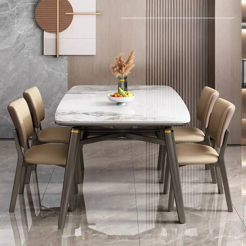 Decorations Base Dining Tables Chairs Space Small Nordic Extending Dining Tables Luxury Expandable Mesas Comedor Furniture Home