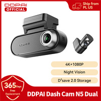 DDPAI N5 Dual Dash Cam Front and Rear 4K Ultra HD Car DVR AI Base Radar NightVIS ADAS GPS Auto Recording Dash Camera