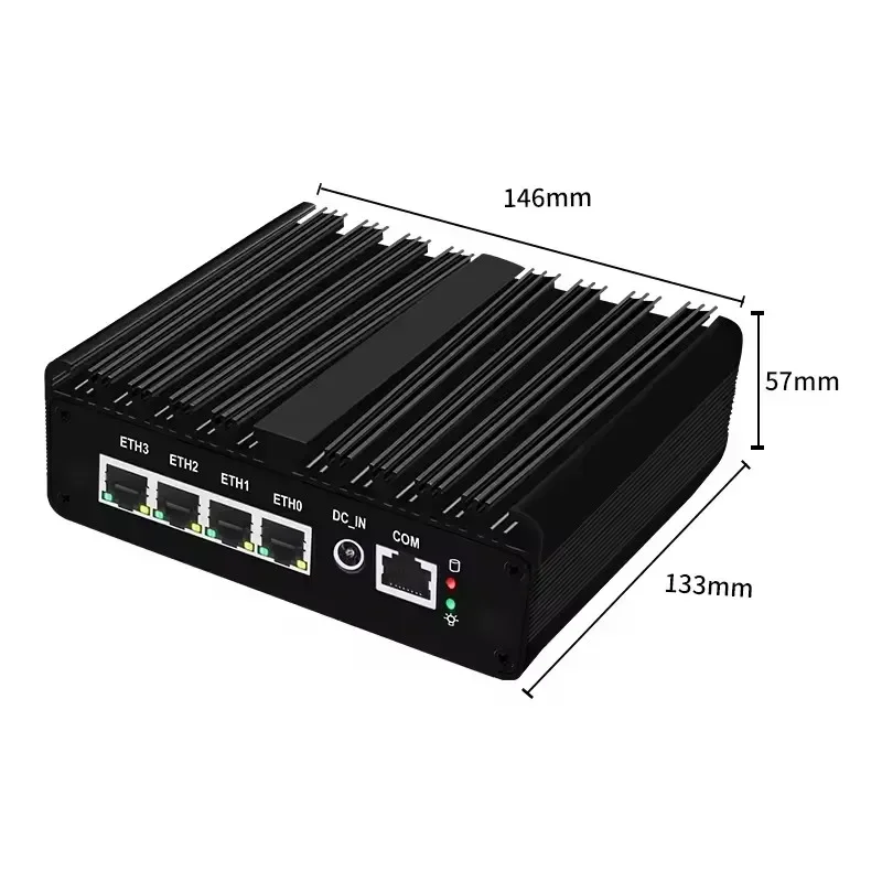 Bkhd sólido fanless firewall mini pc versão atualizada intel n150 n100 j6412 n5105 n6210 4x2.5g pfsense servidor doméstico computador vpn