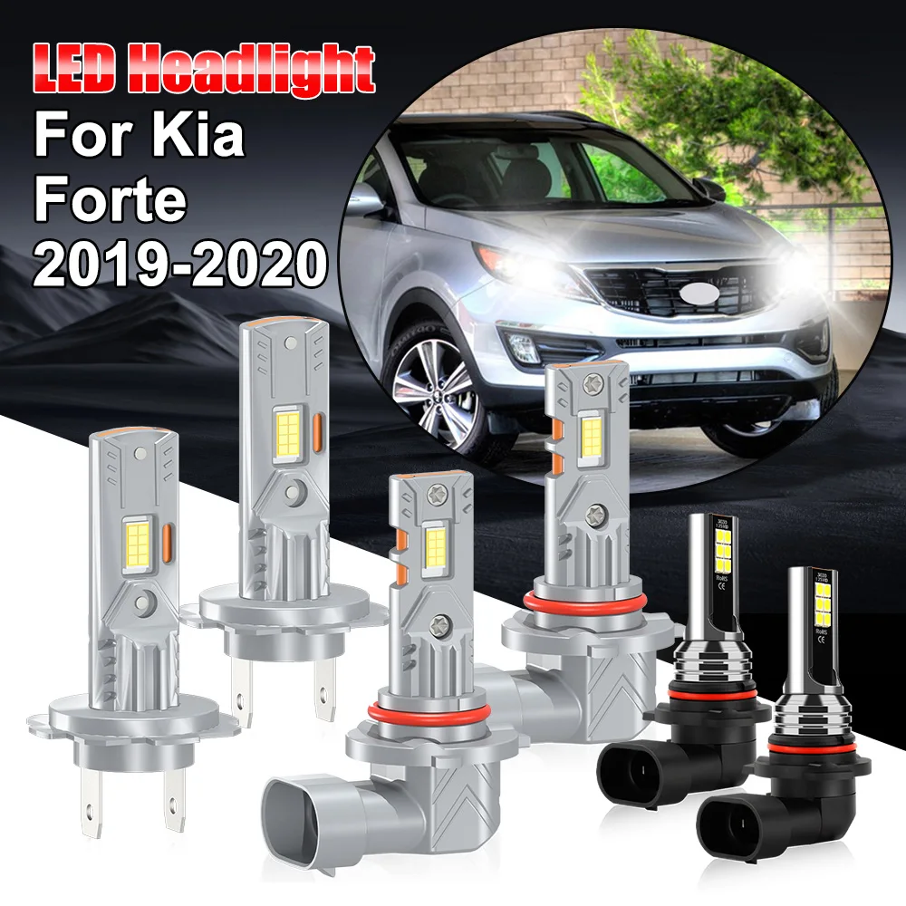 

45000LM Canbus No Error Автомобильная светодиодная фара 6000K CSP Chips Противотуманная фара дальнего и ближнего света 12 В для Kia Forte 2019-2020 Plug and Play