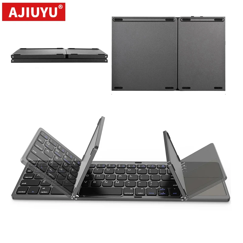 Wireless Folding Keyboard Bluetooth Keyboard Rechargeable For Blackview Tab 15 16 13 15Pro Oscal Pad 10 10.1'' Tablet Keyboard