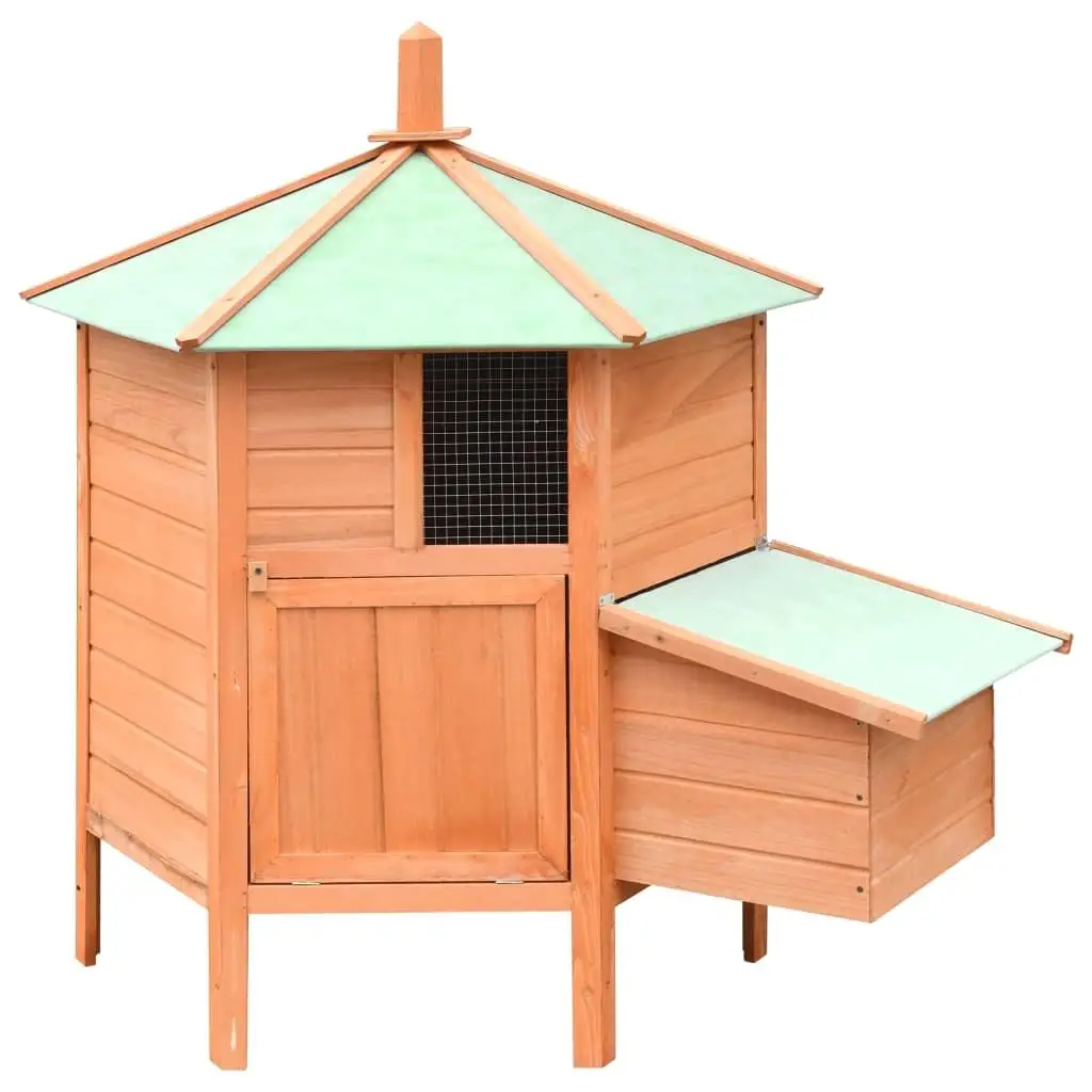 Durable Pine & Fir Wood Chicken Cage 49.6x46.1x49.2 - Perfect Hen House for Backyard Farming