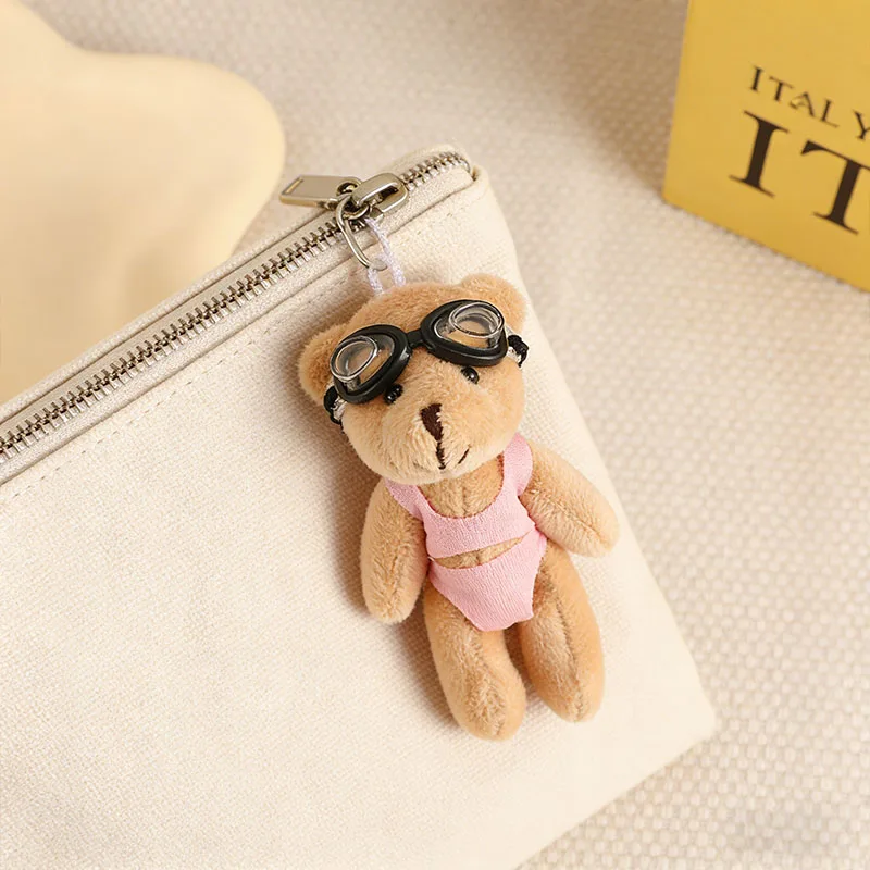 1/6 stücke Bär Plüsch-schlüsselanhänger Anhänger Kawaii Cartoon Urlaub Bär Puppe Spielzeug Anhänger Mädchen Tasche Anhänger Party Dekoration Geburtstag geschenke