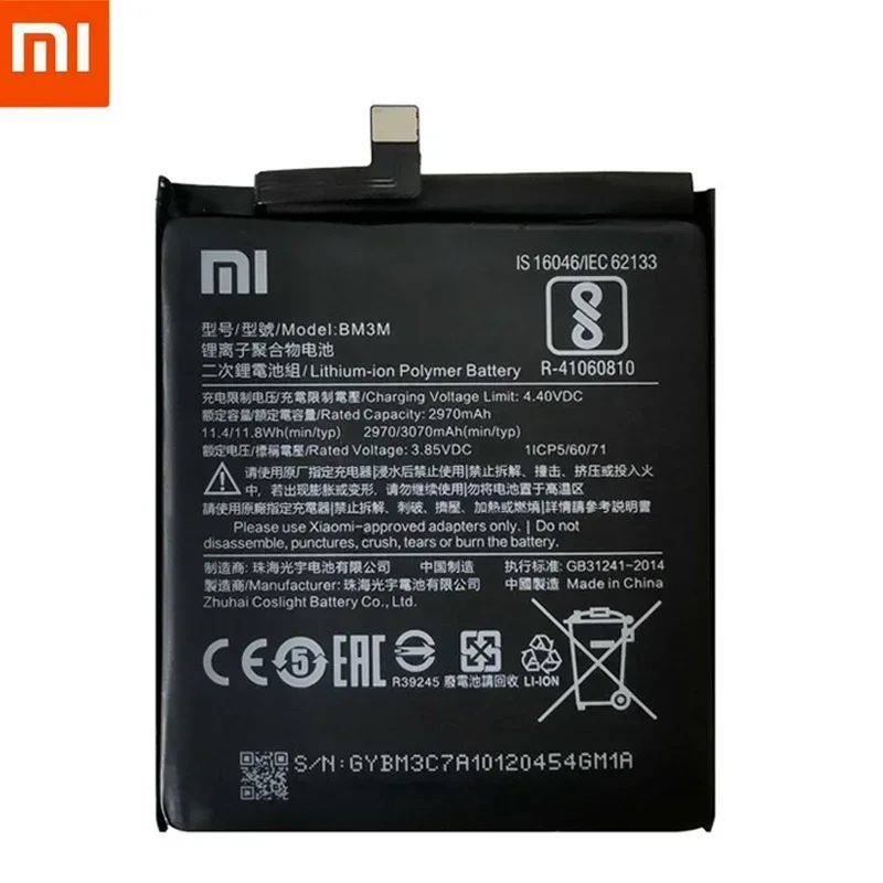 Batterie de remplacement d\'origine pour Xiaomi Mi 9 SE ATA 9 SE BM3M 2024 mAh, batterie 24.com BatBR, expédition rapide, 3070 ans